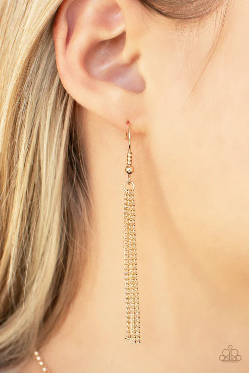 Paparazzi Interstellar Solstice Gold Long Necklace - P2RE-GDXX-389XX