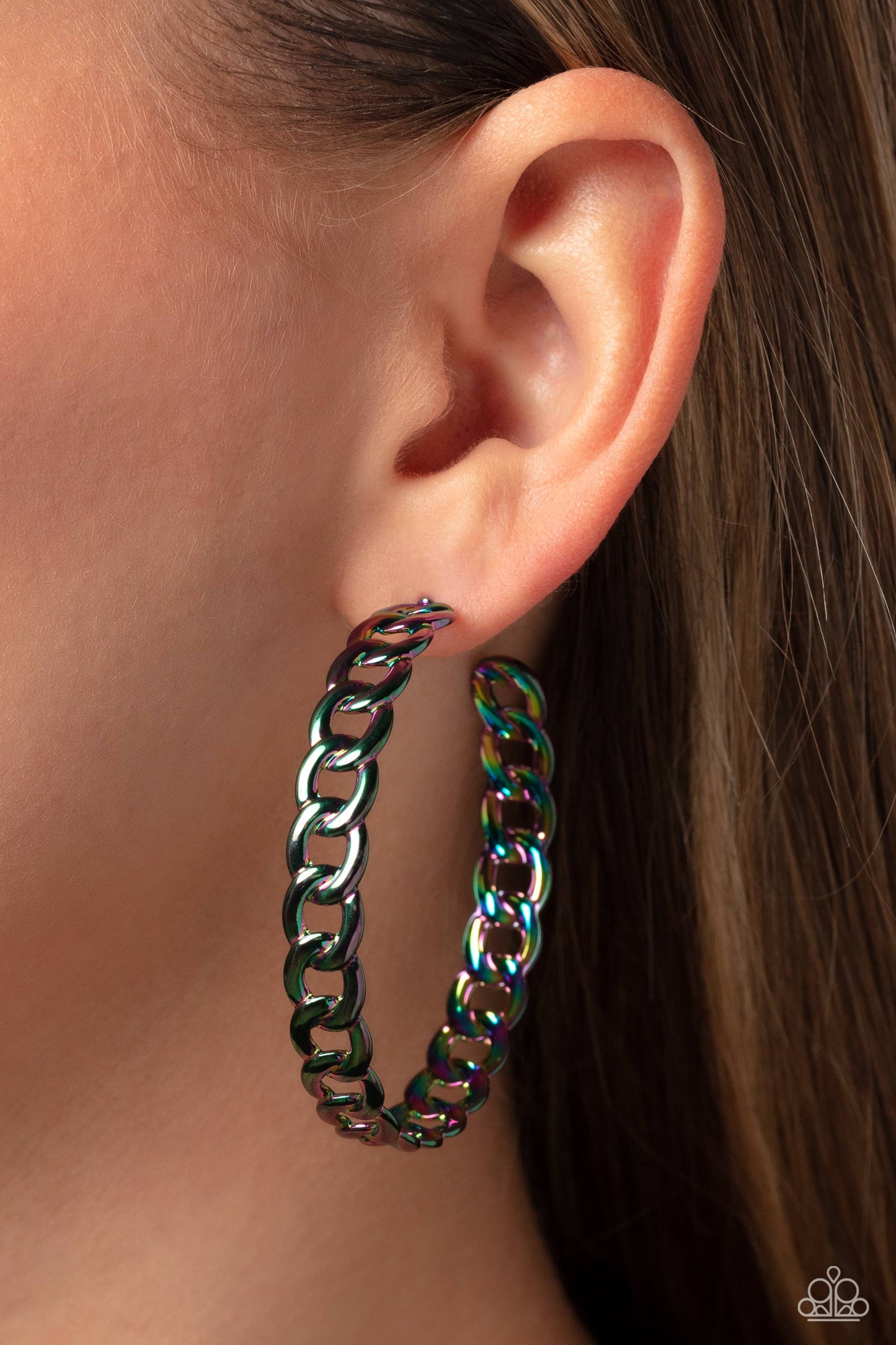 Paparazzi Galactic Glissando Multi Post Hoop Earrings - P5HO-MTXX-064XX