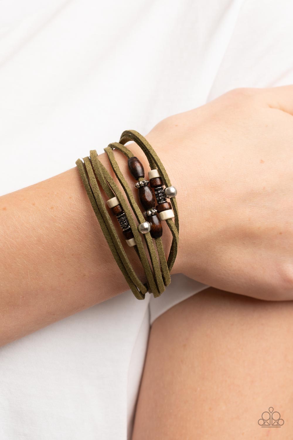 Paparazzi Have a WANDER-ful Day Green Sliding Knot Bracelet - P9UR-GRXX-178XX