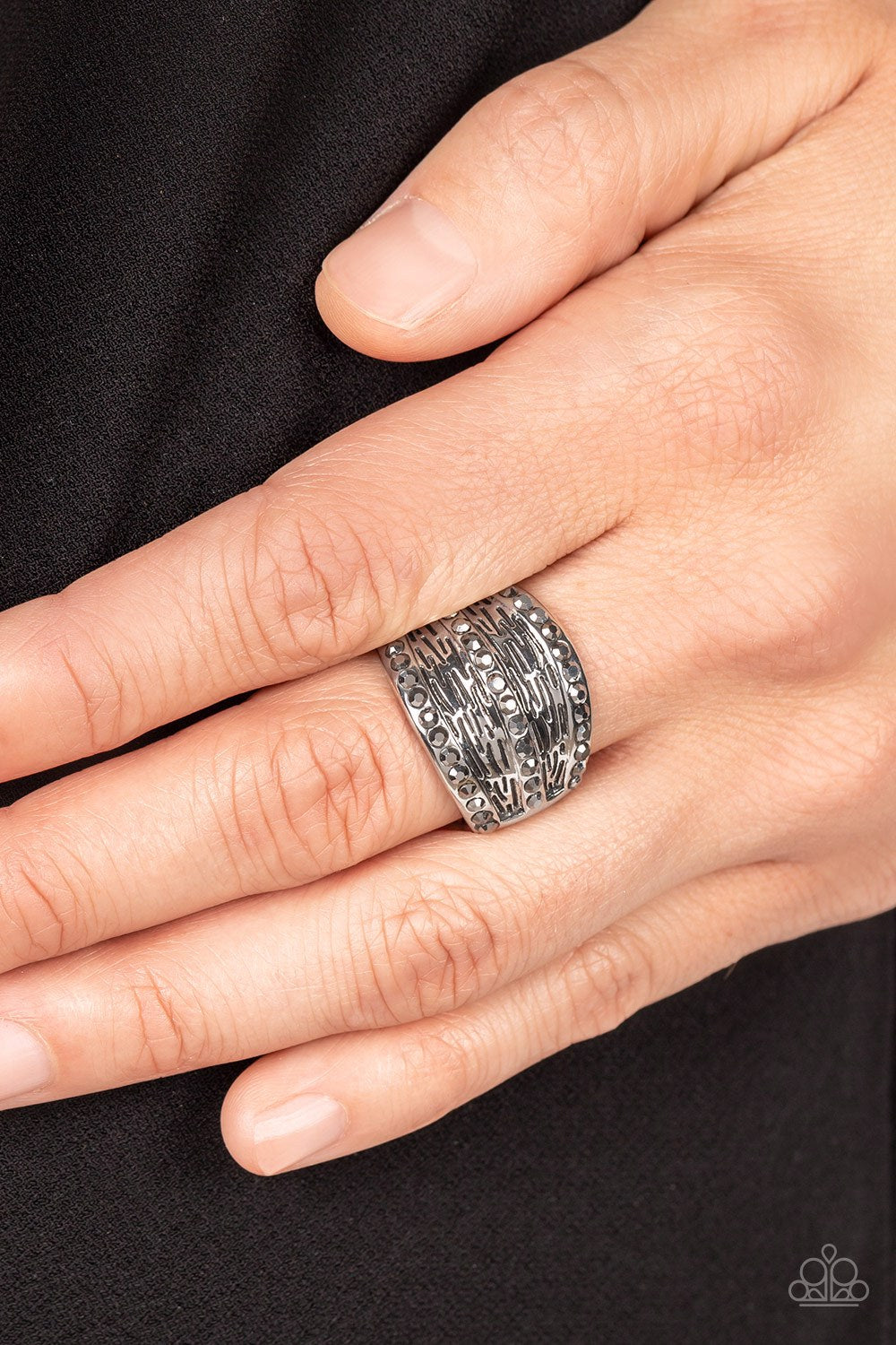 Paparazzi Stellar Stratosphere Silver Ring - P4ED-SVXX-149XX