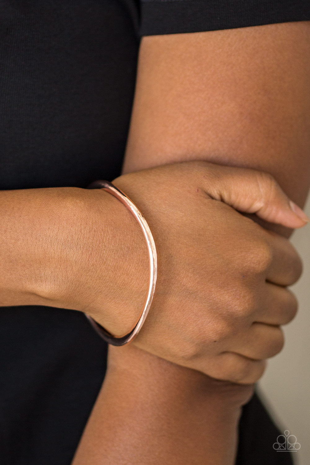 Paparazzi Awesomely Asymmetrical Rose Gold Bangle Bracelet