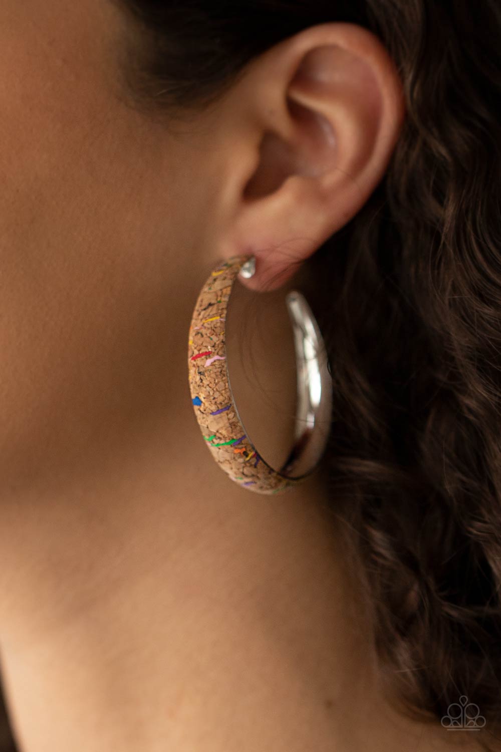 Paparazzi A CORK In The Road Multi Post Hoop Earrings - P5HO-MTXX-033XX