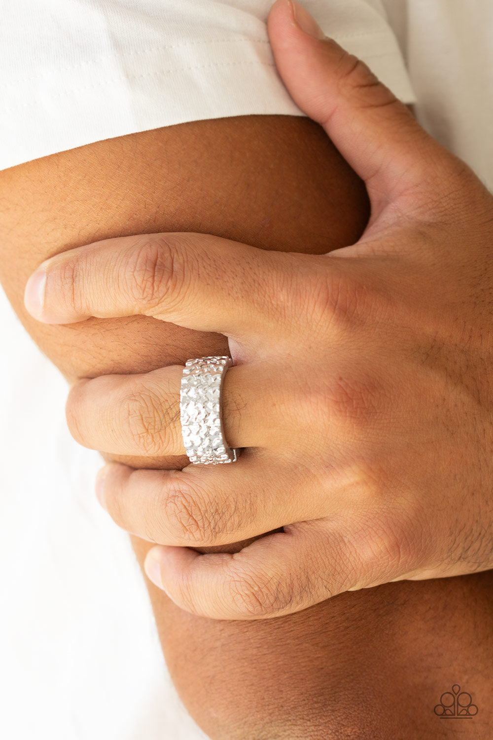 Paparazzi All Wheel Drive Silver Men's Ring