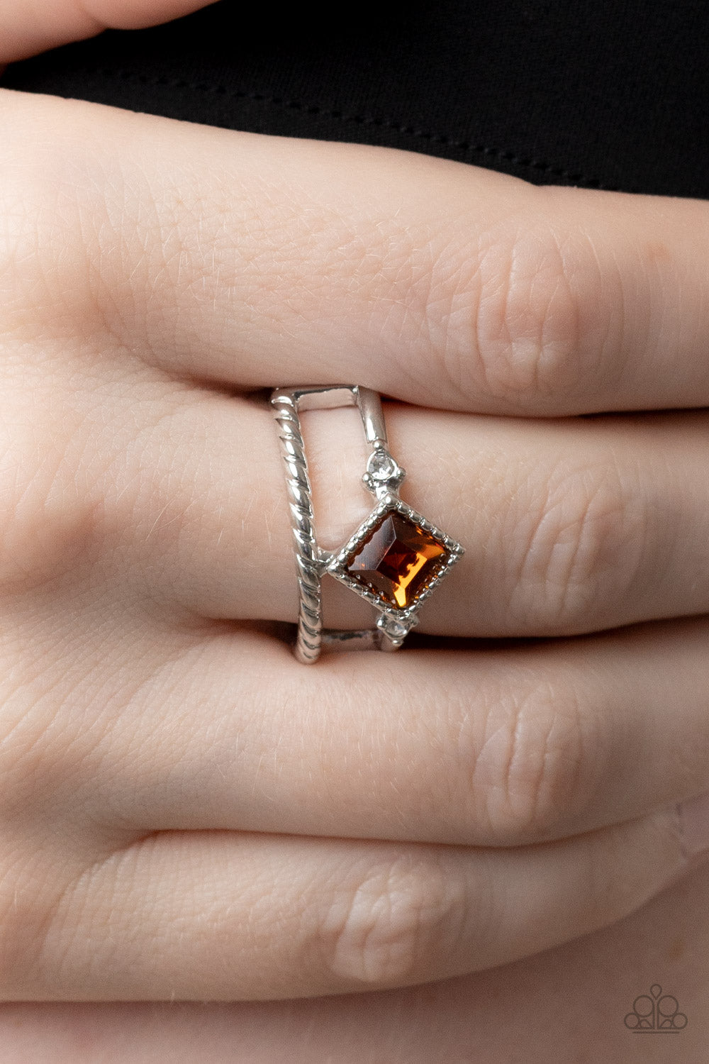 Paparazzi Angling for Attention Brown Ring - P4RE-BNXX-192XX