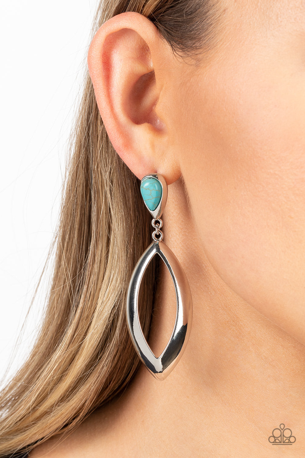 Paparazzi Artisan Anthem Blue Post Earrings - P5PO-BLXX-145XX