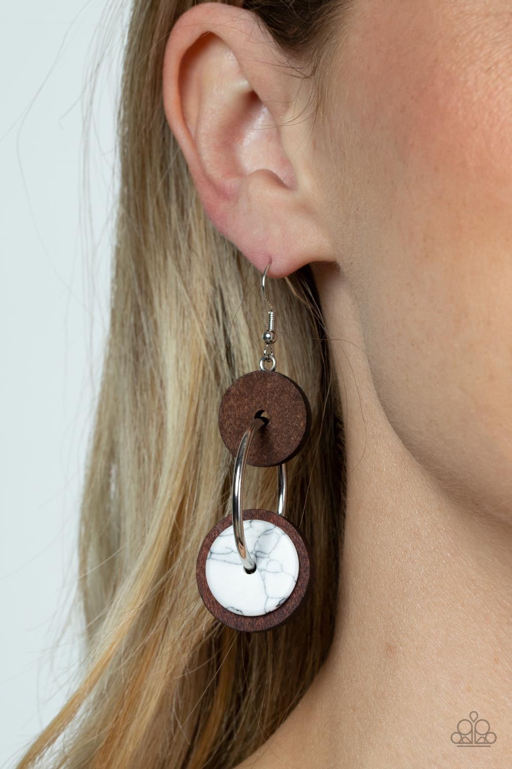 Paparazzi Artisanal Aesthetic White Fishhook Earrings - P5SE-WTXX-182XX