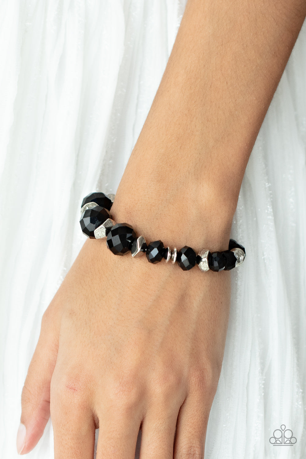 Paparazzi Astral Auras Black Stretch Bracelet - P9ST-BKXX-017FV