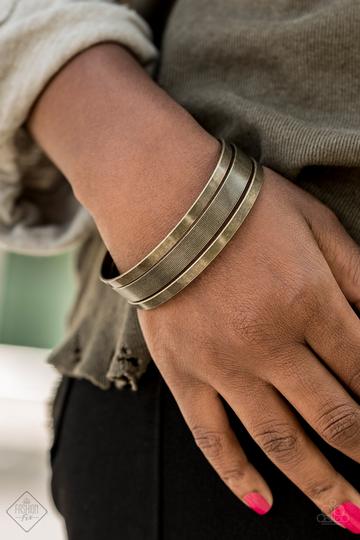 Paparazzi Big Mash Up Brass Bangle Bracelet - Fashion Fix October 2019