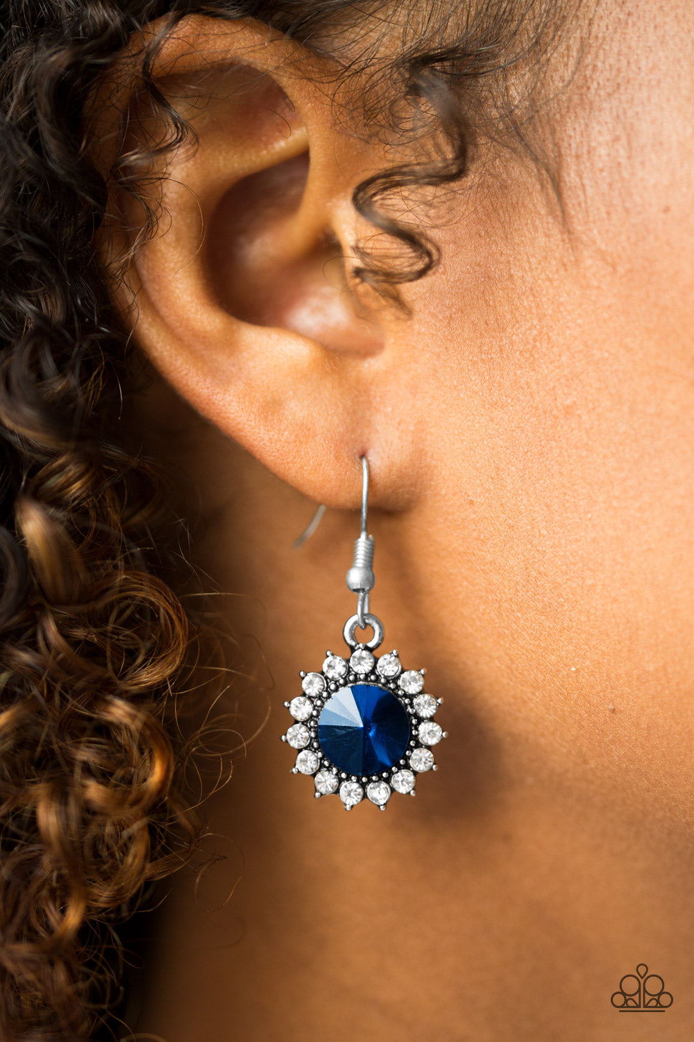 Paparazzi Bring In The BEAM Team Blue Fishhook Earrings - P5RE-BLXX-096XX