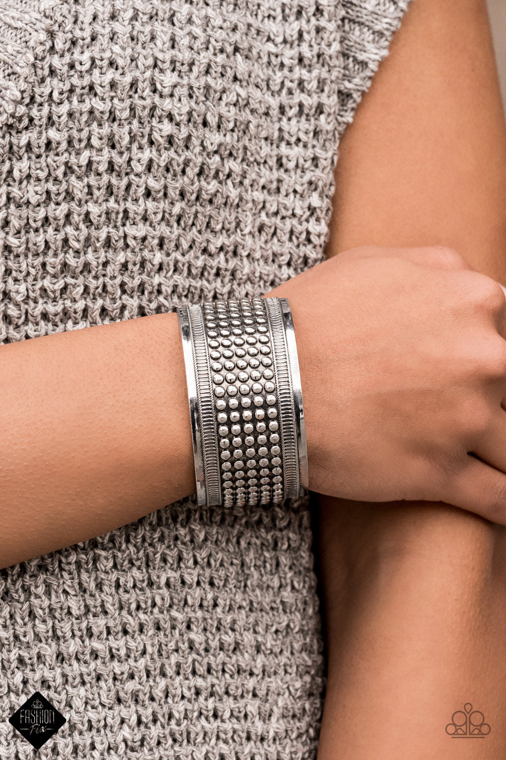 Paparazzi Bronco Bust Silver Cuff Bracelet - Fashion Fix Simply Santa Fe April 2021