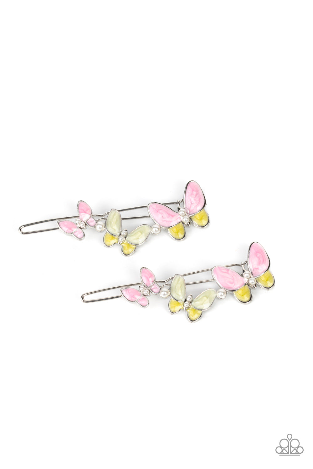 Paparazzi Bushels of Butterflies PInk Hair Clip Hairbow Duo - P7SS-PKXX-191XX