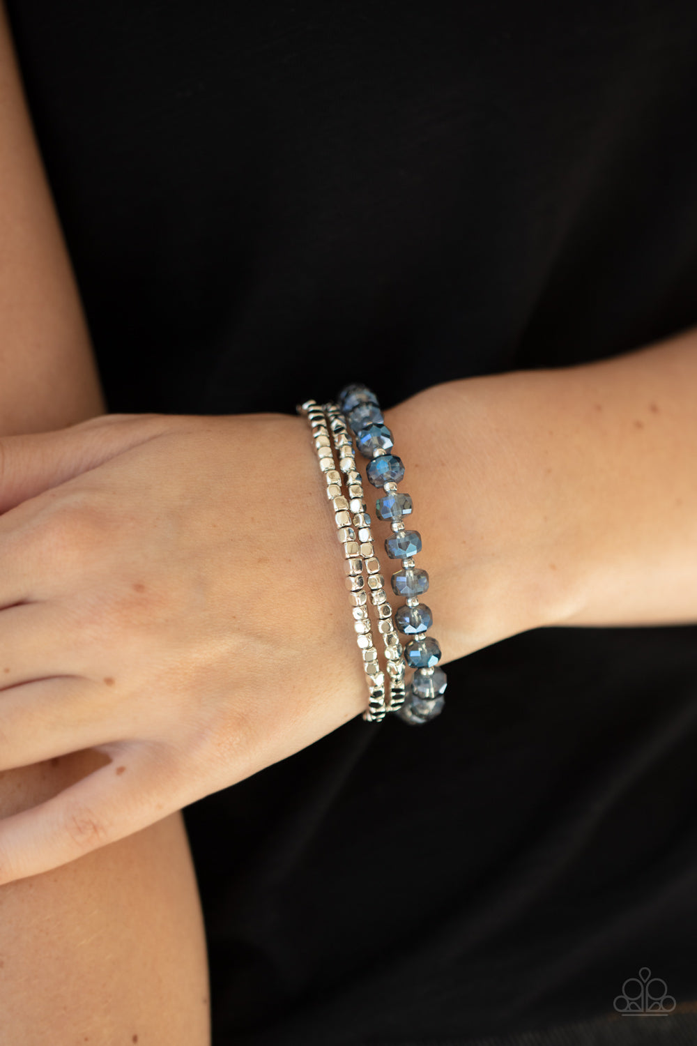 Paparazzi Celestial Circus Blue Stretch Bracelet - P9DA-BLXX-082XX