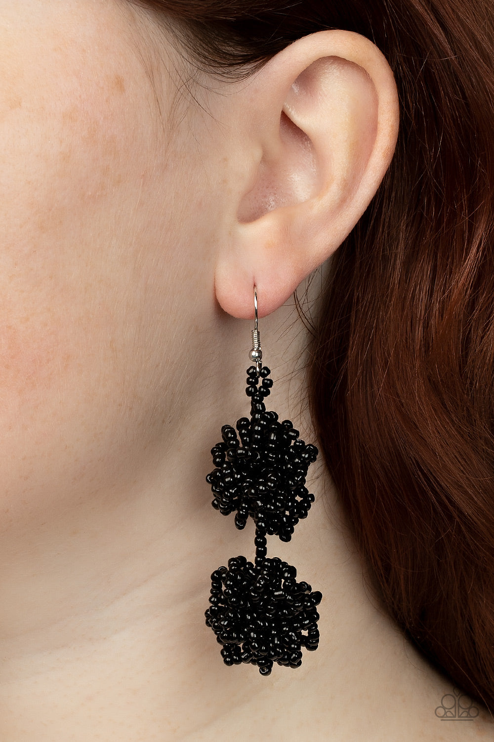 Paparazzi Celestial Collision Black Fishhook Earrings