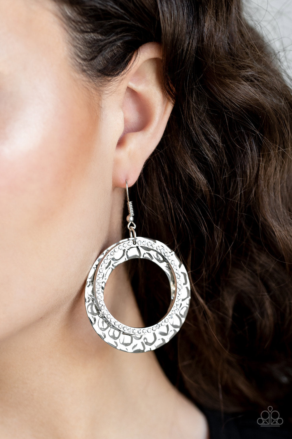 Paparazzi Cinematic Shimmer White Fishhook Earrings - P5RE-WTXX-427XX