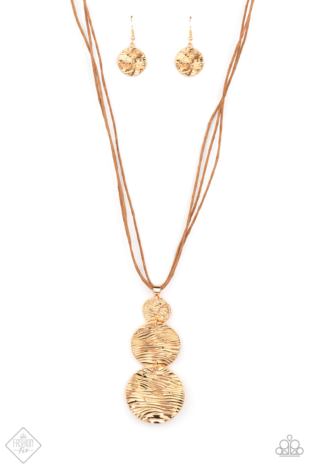 Long gold shop necklace paparazzi