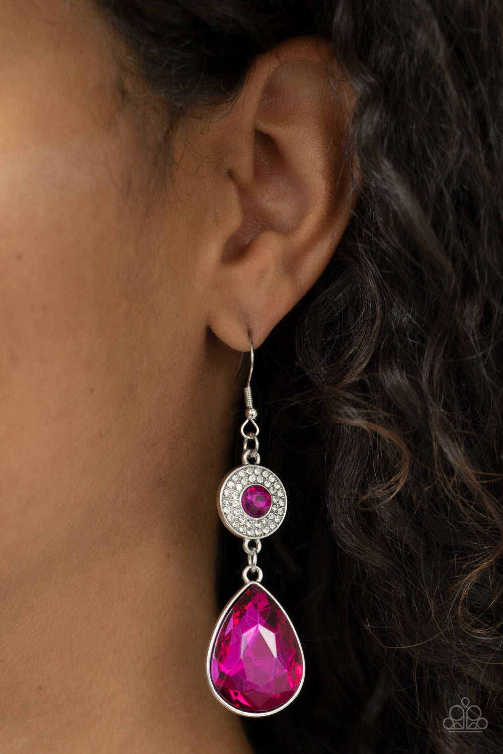 Paparazzi Collecting My Royalties Pink Fishhook Earrings - P5RE-PKXX-247XX