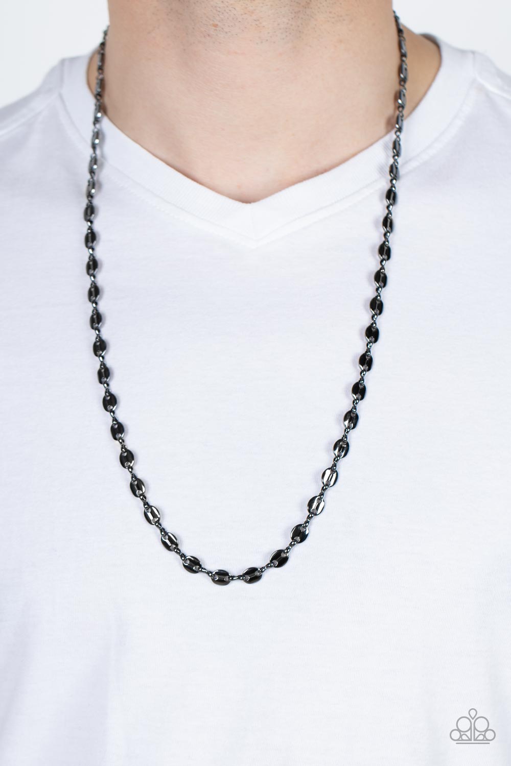 Paparazzi Come Out Swinging Black Men's Long Necklace - P2MN-URBK-066XX