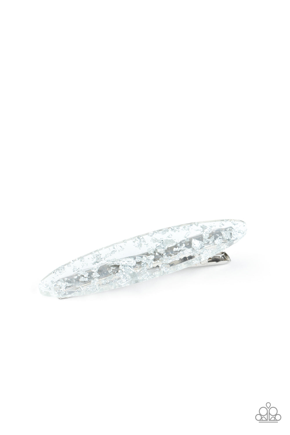 Paparazzi Confetti Couture Silver Hairbow - P7TD-SVXX-023XX