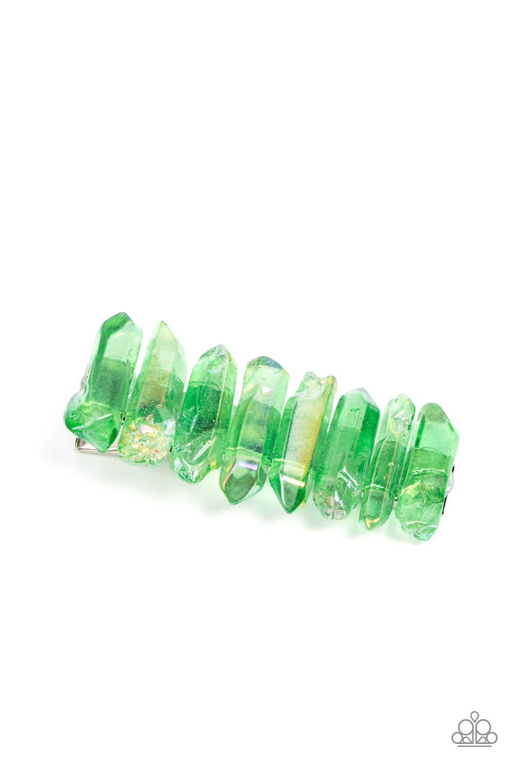 Paparazzi Crystal Caves Green Hairbow - P7SS-GRXX-090XX