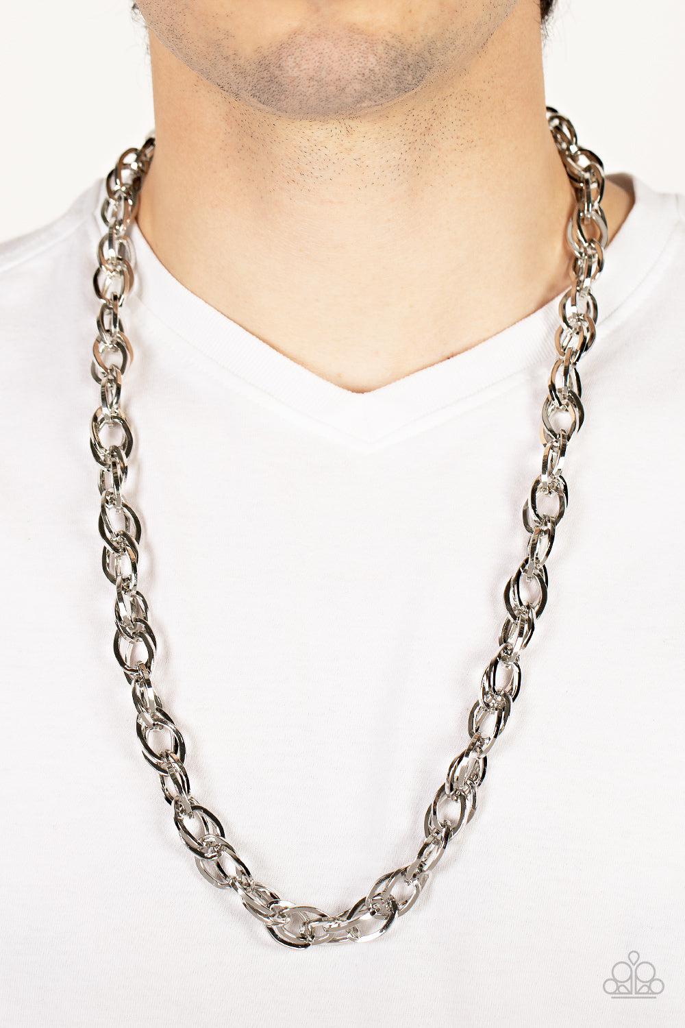 Paparazzi Custom Couture Silver Men's Long Necklace - P2MN-URSV-057XX