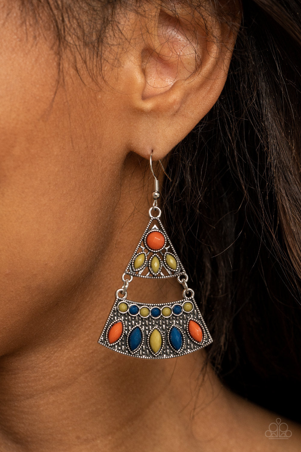 Paparazzi Desert Fiesta Multi Fishhook Earrings - P5TR-MTXX-069XX