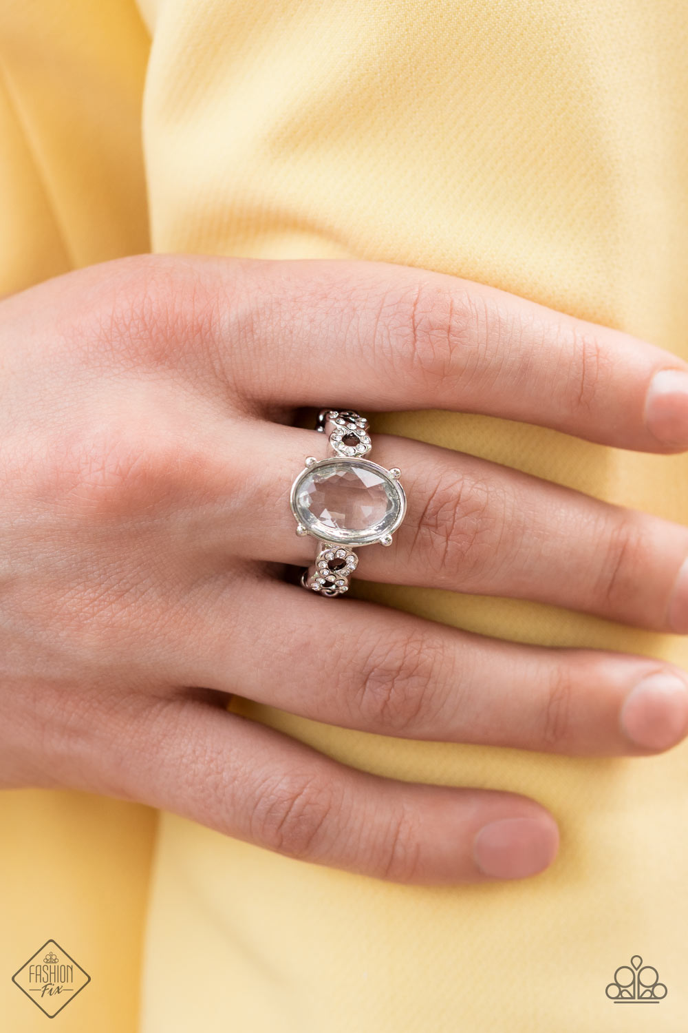 Paparazzi Devoted to Dazzle White Ring – Fashion Fix Fiercely 5th Avenue August 2022