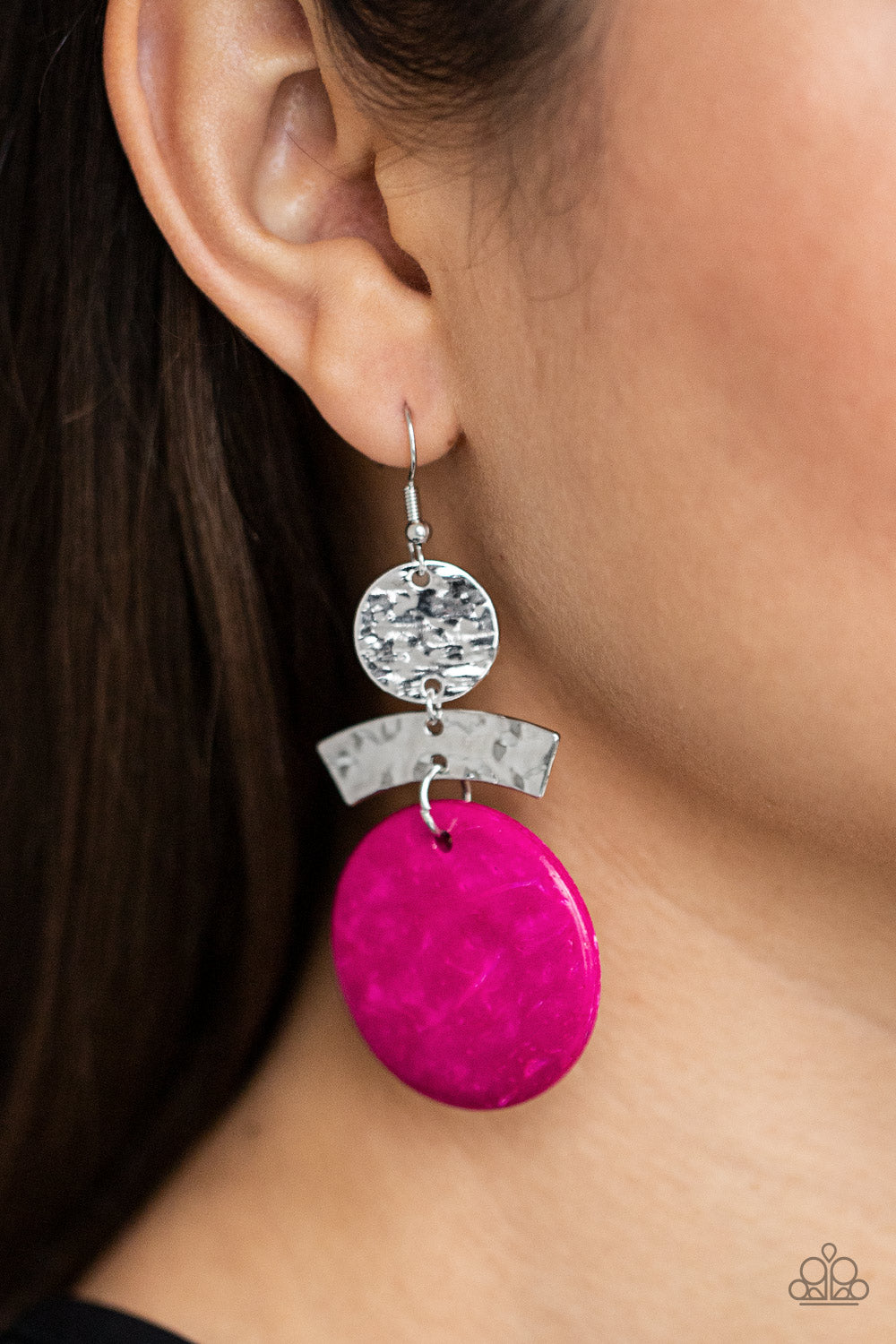 Paparazzi Diva Of My Domain Pink Fishhook Earrings - P5SE-PKXX-098XX