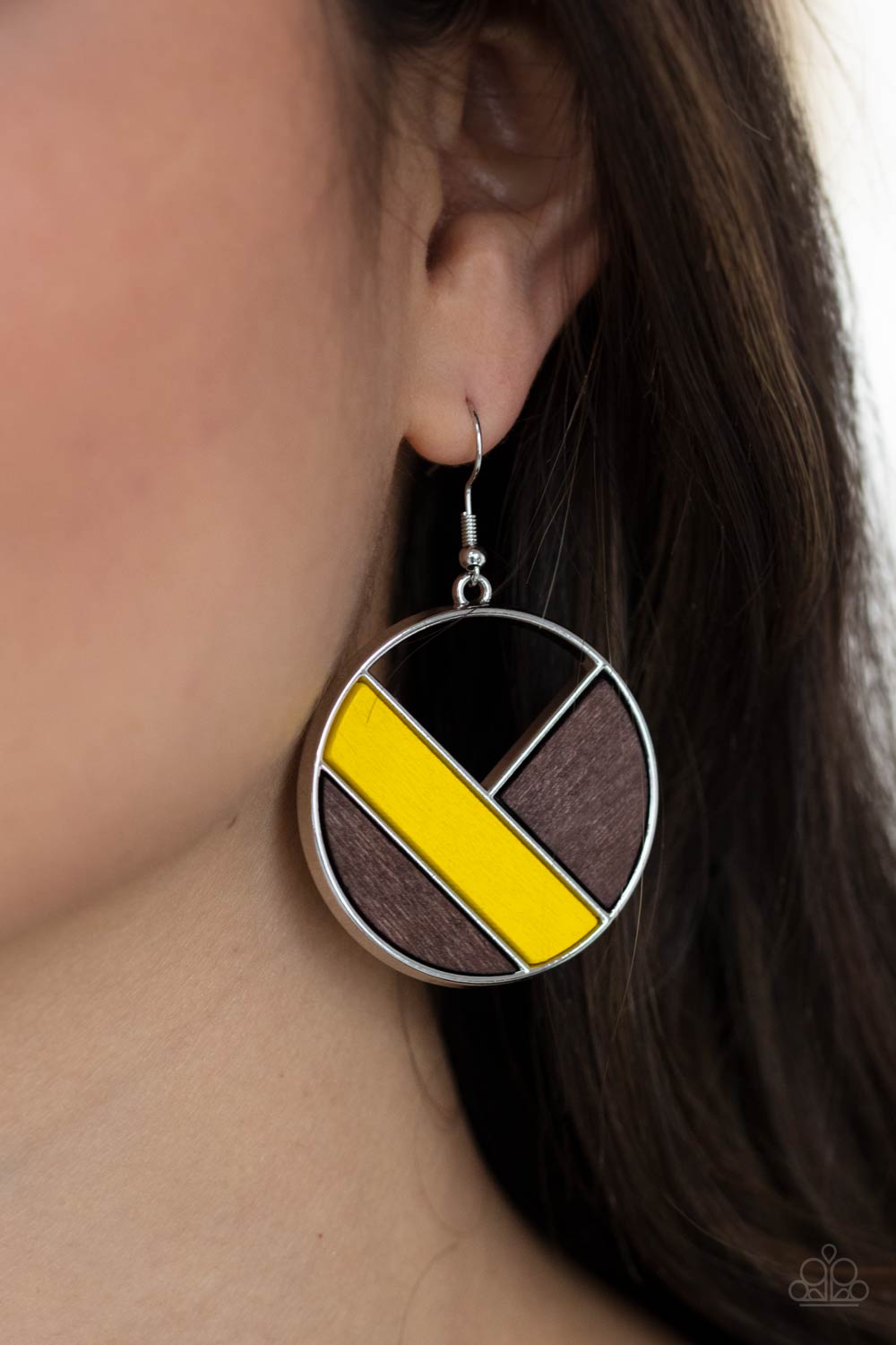 Paparazzi Don't Be MODest Yellow Fishhook Earrings - P5SE-YWXX-120XX