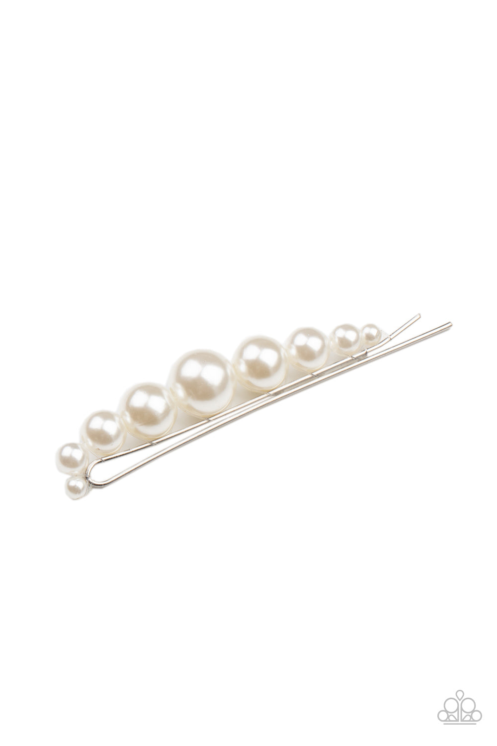 Paparazzi Elegantly Efficient White Hairbow - P7SS-WTXX-117XX