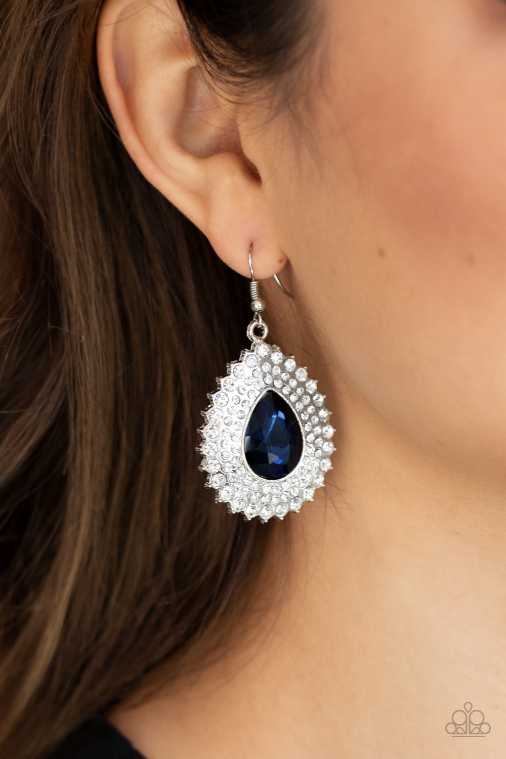 Paparazzi Exquisitely Explosive Blue Fishhook Earrings
