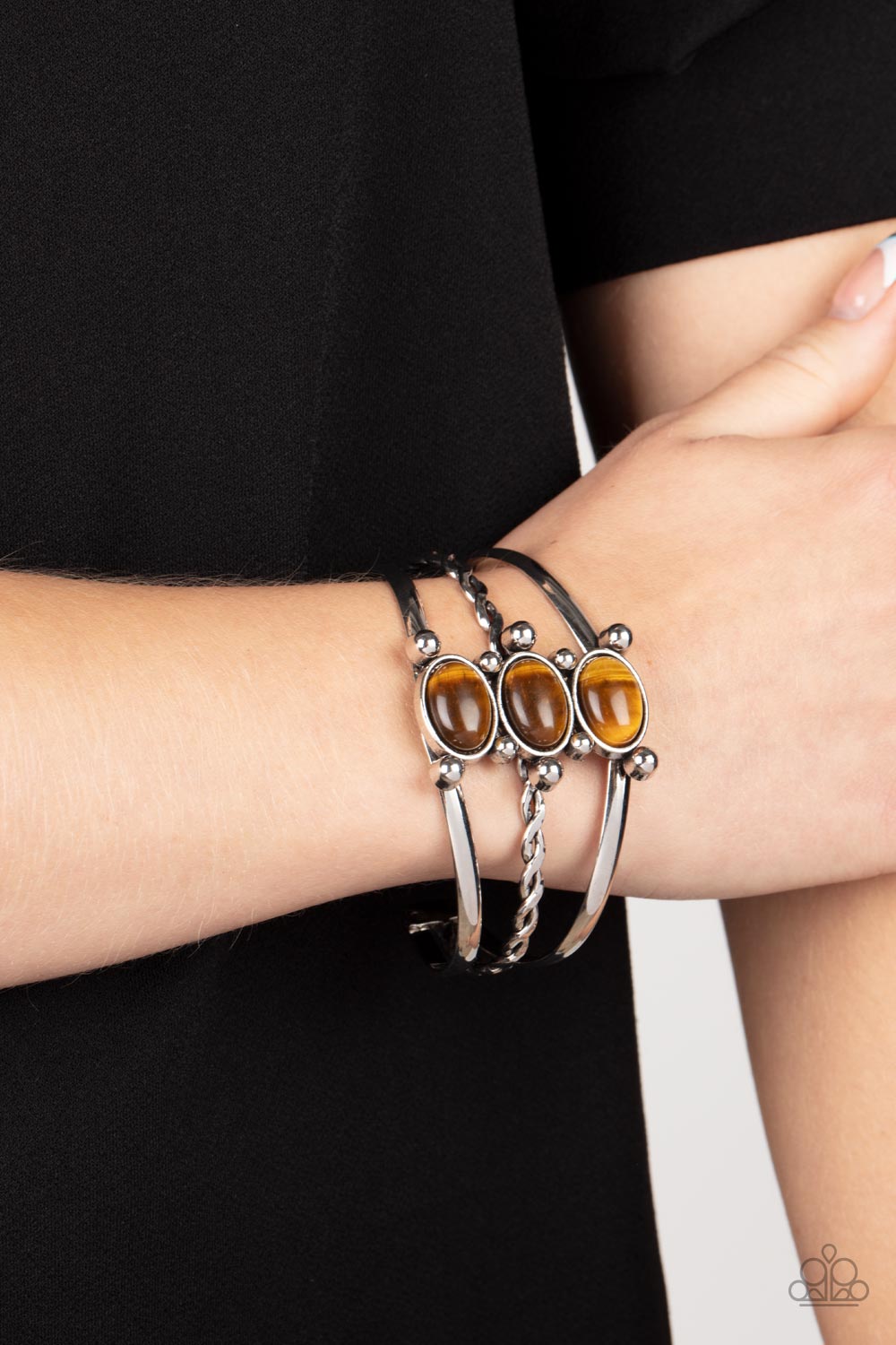 Paparazzi Extra Earthy Brown Cuff Bracelet - P9SE-BNXX-186XX