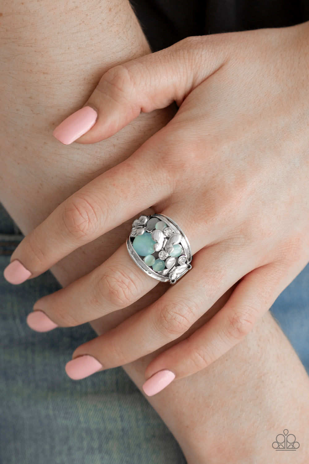 Paparazzi Flutter Me Up Blue Butterfly Ring
