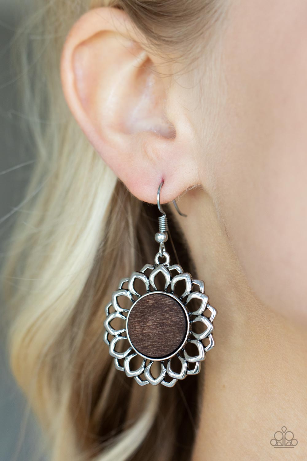 Paparazzi Farmhouse Fashionista Brown Fishhook Earrings - P5SE-BNXX-159XX
