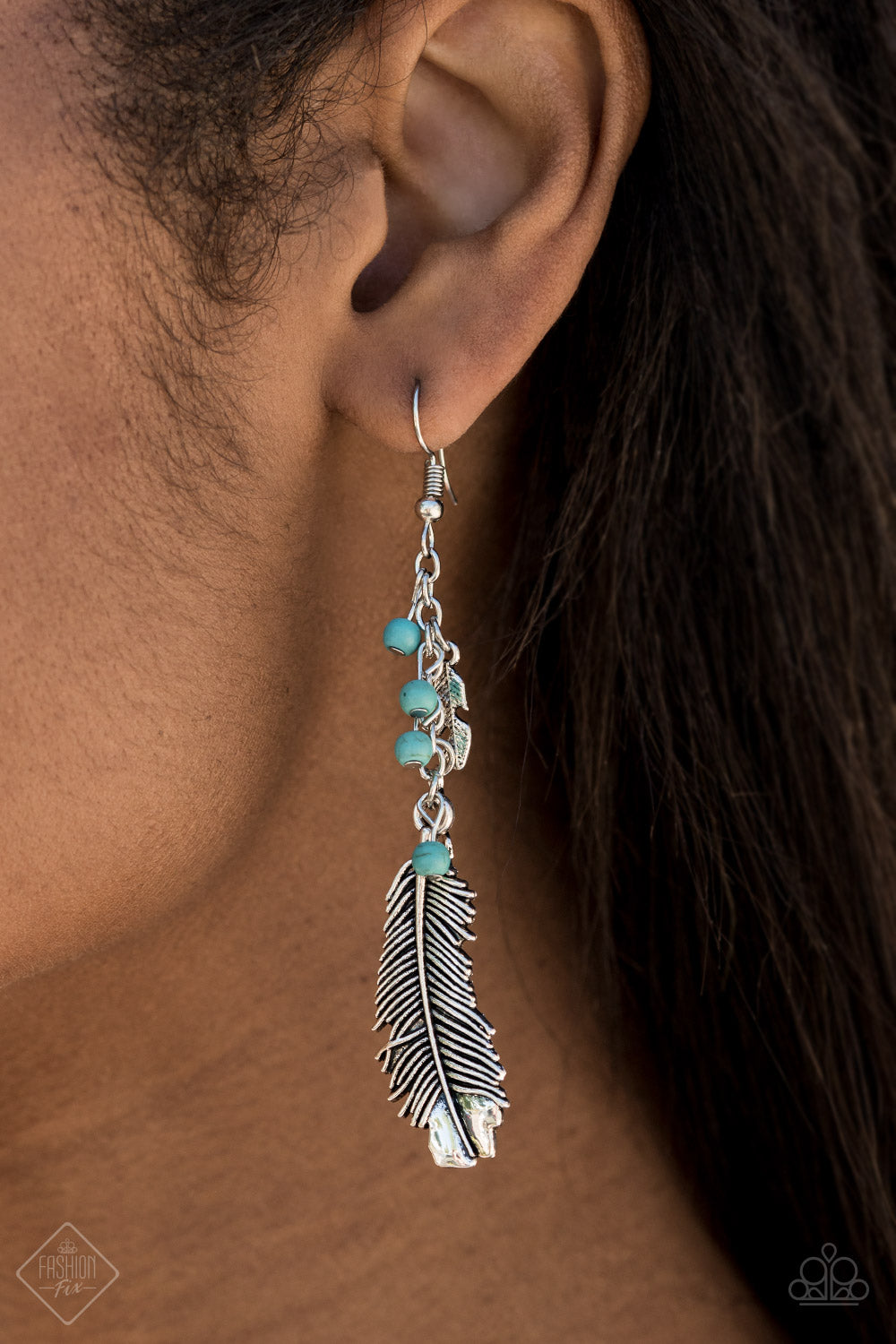 Paparazzi Find Your Flock Blue Fishhook Earrings - P5SE-BLXX-238VG