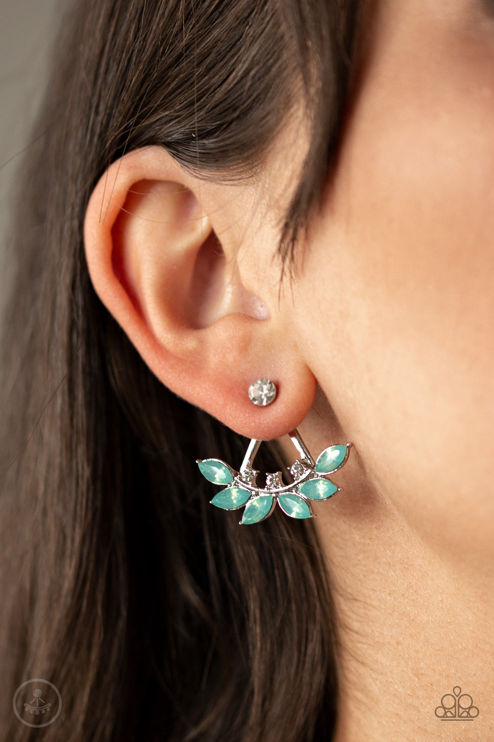 Paparazzi Forest Formal Green Jacket Post Earrings - P5PO-GRXX-030XX