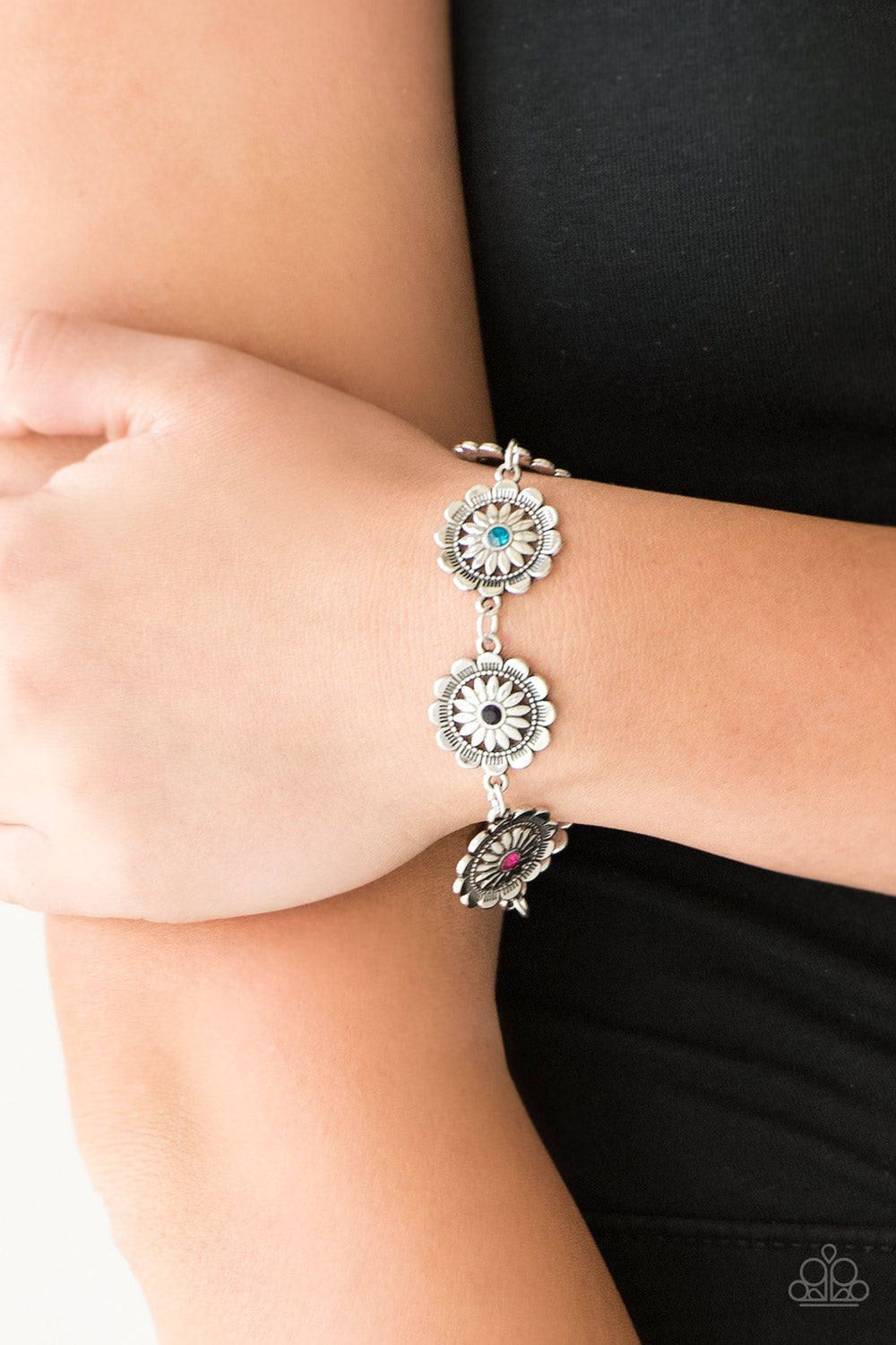 Paparazzi Funky Flower Child Multi Clasp Bracelet