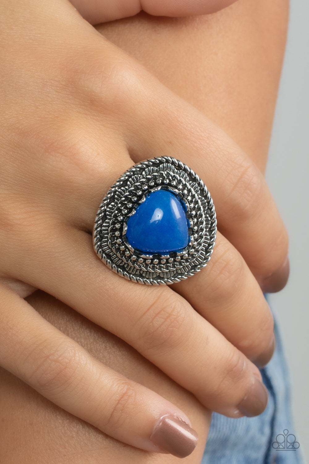 Paparazzi Genuinely Gemstone Blue Ring - P4SE-BLXX-236XX