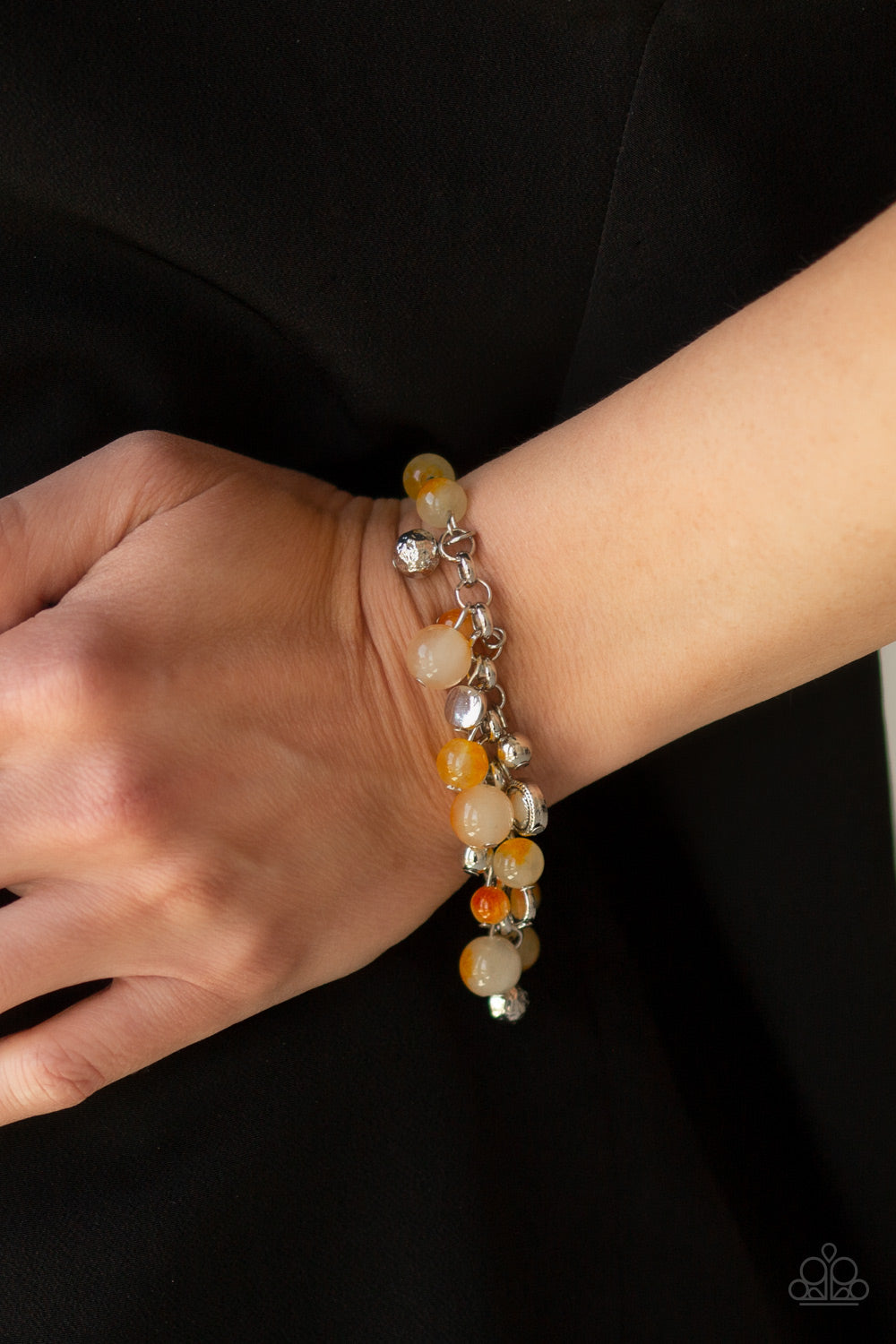 Paparazzi Glossy Glow Yellow Clasp Bracelet