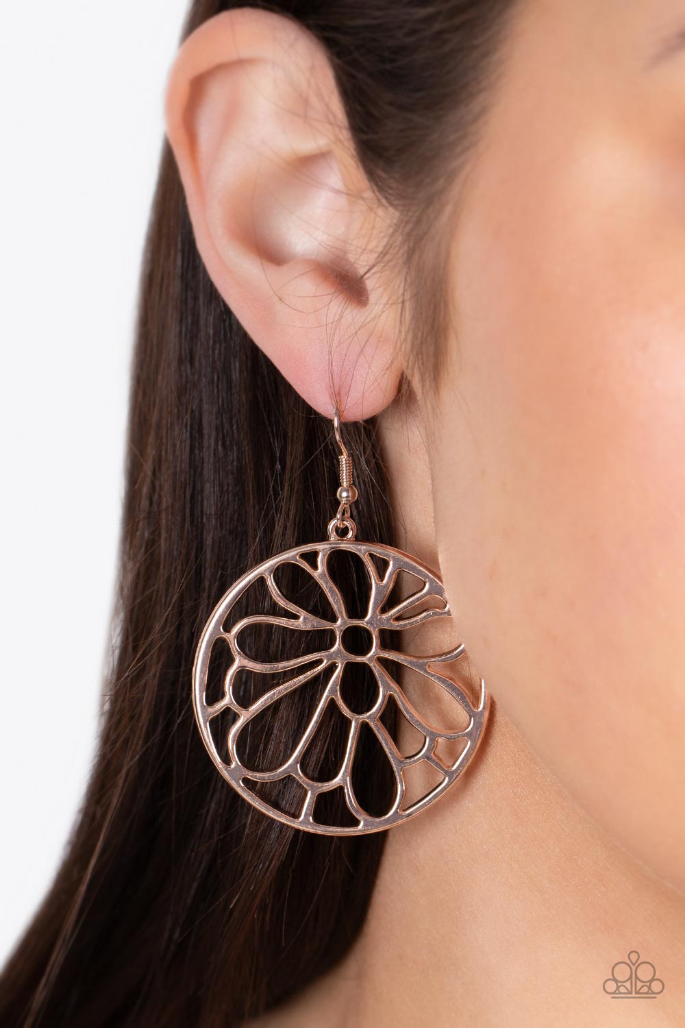Paparazzi Glowing Glades Rose Gold Fishhook Earrings - P5WH-GDRS-115XX