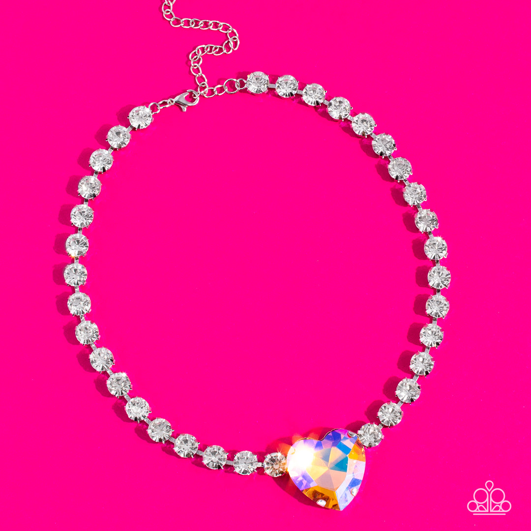 Paparazzi Heart in My Throat Orange Choker Necklace - Life Of The Party Exclusive October 2022 - P2CH-OGXX-024XX