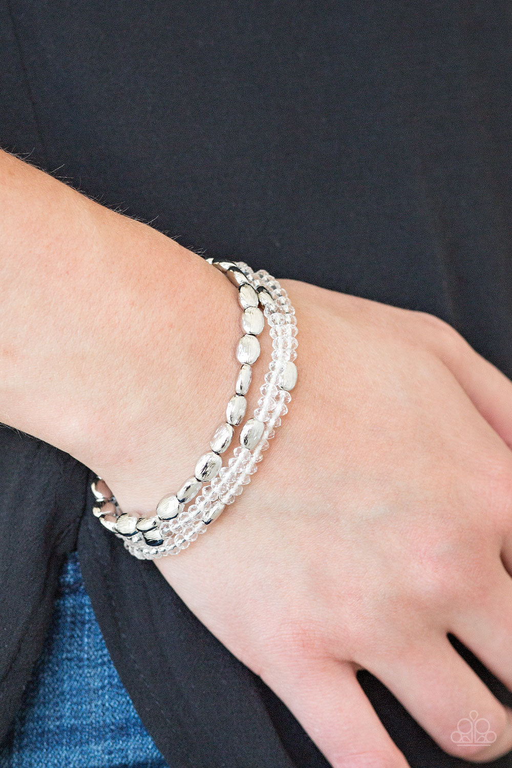 Paparazzi Hello Beautiful White Stretch Bracelet