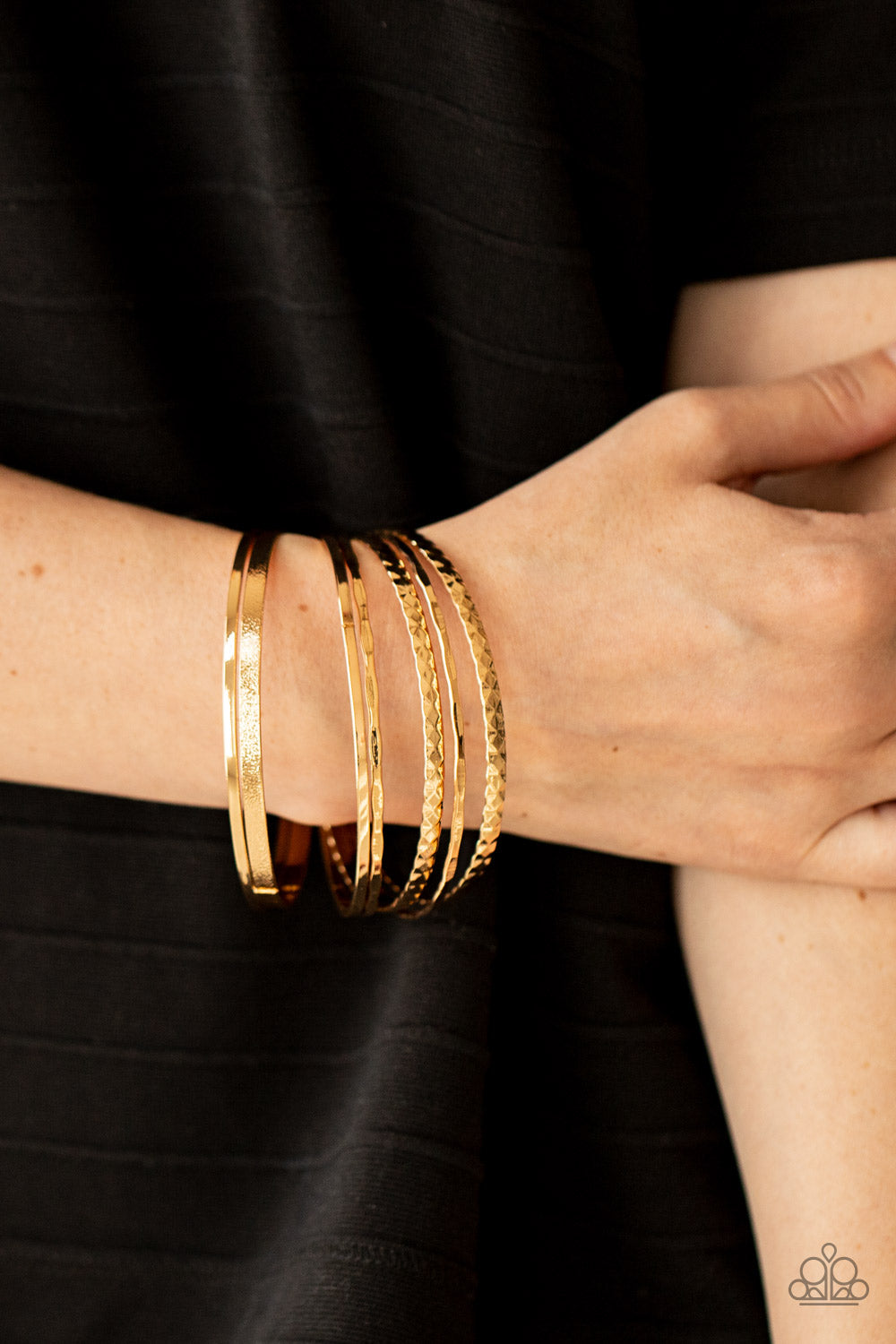 Paparazzi How Do You Stack Up? Gold Bangle Bracelet