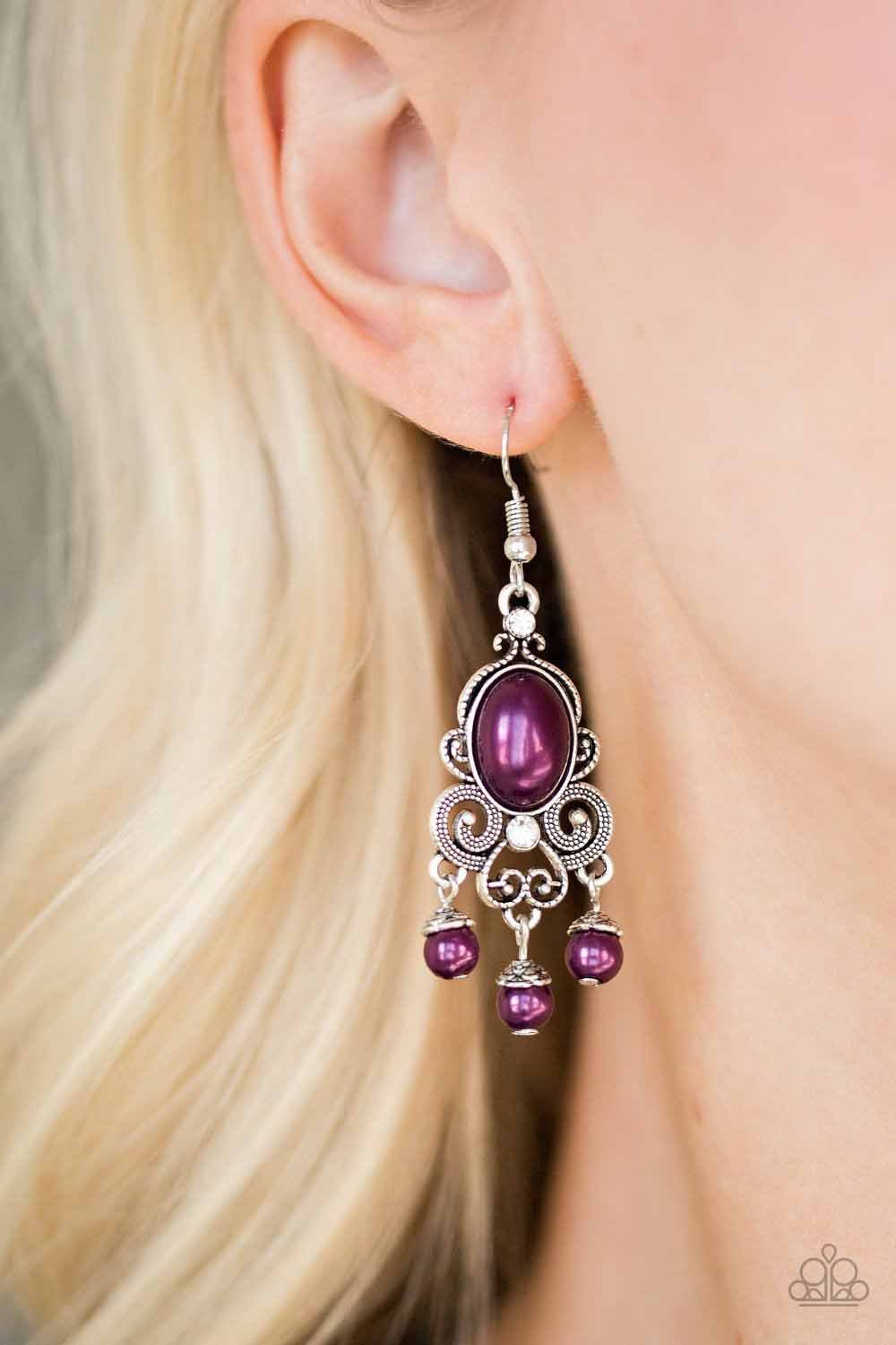 Paparazzi I Better Get GLOWing Purple Fishhook Earrings