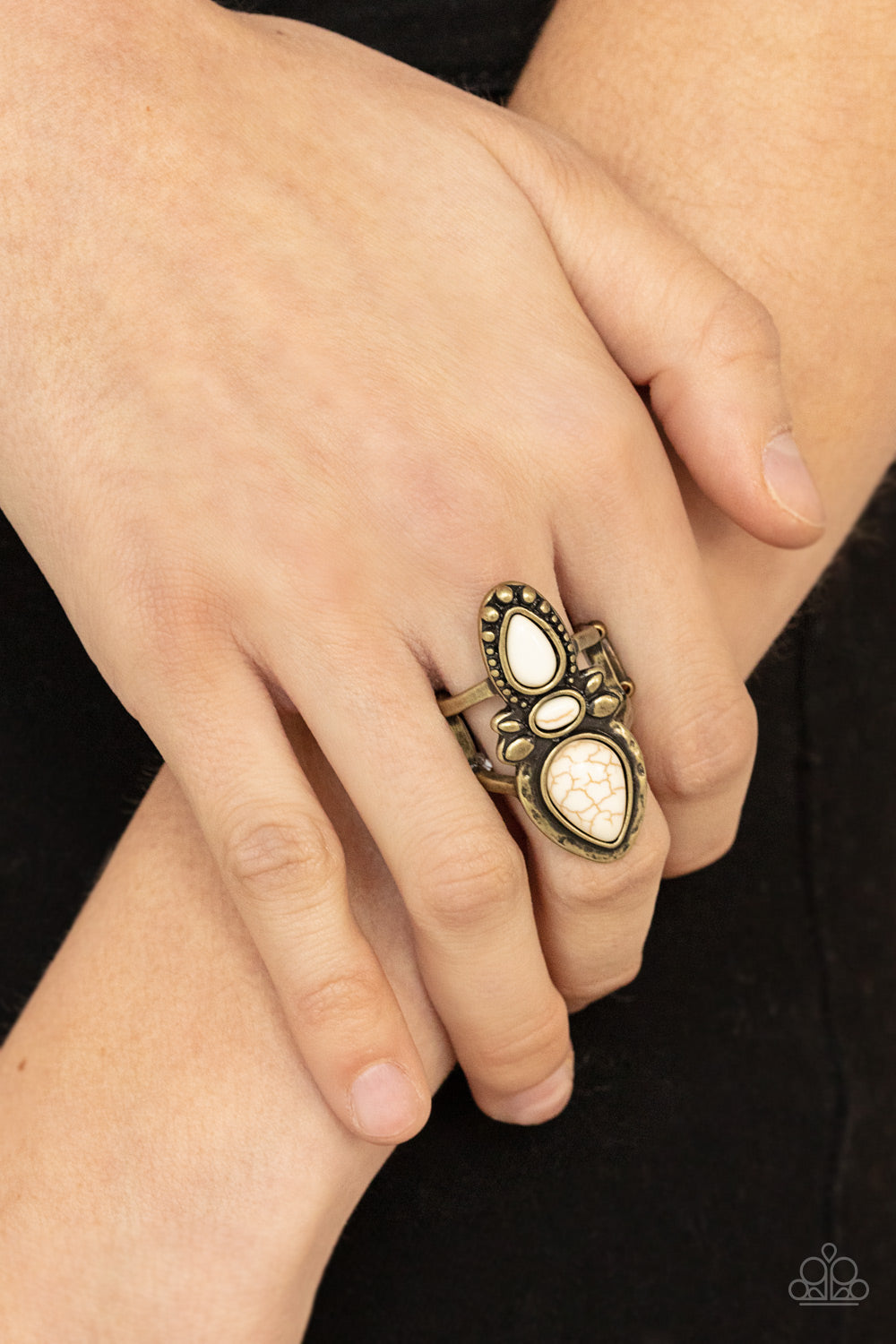 Paparazzi In a BADLANDS Mood Brass Ring - P4SE-BRXX-071XX