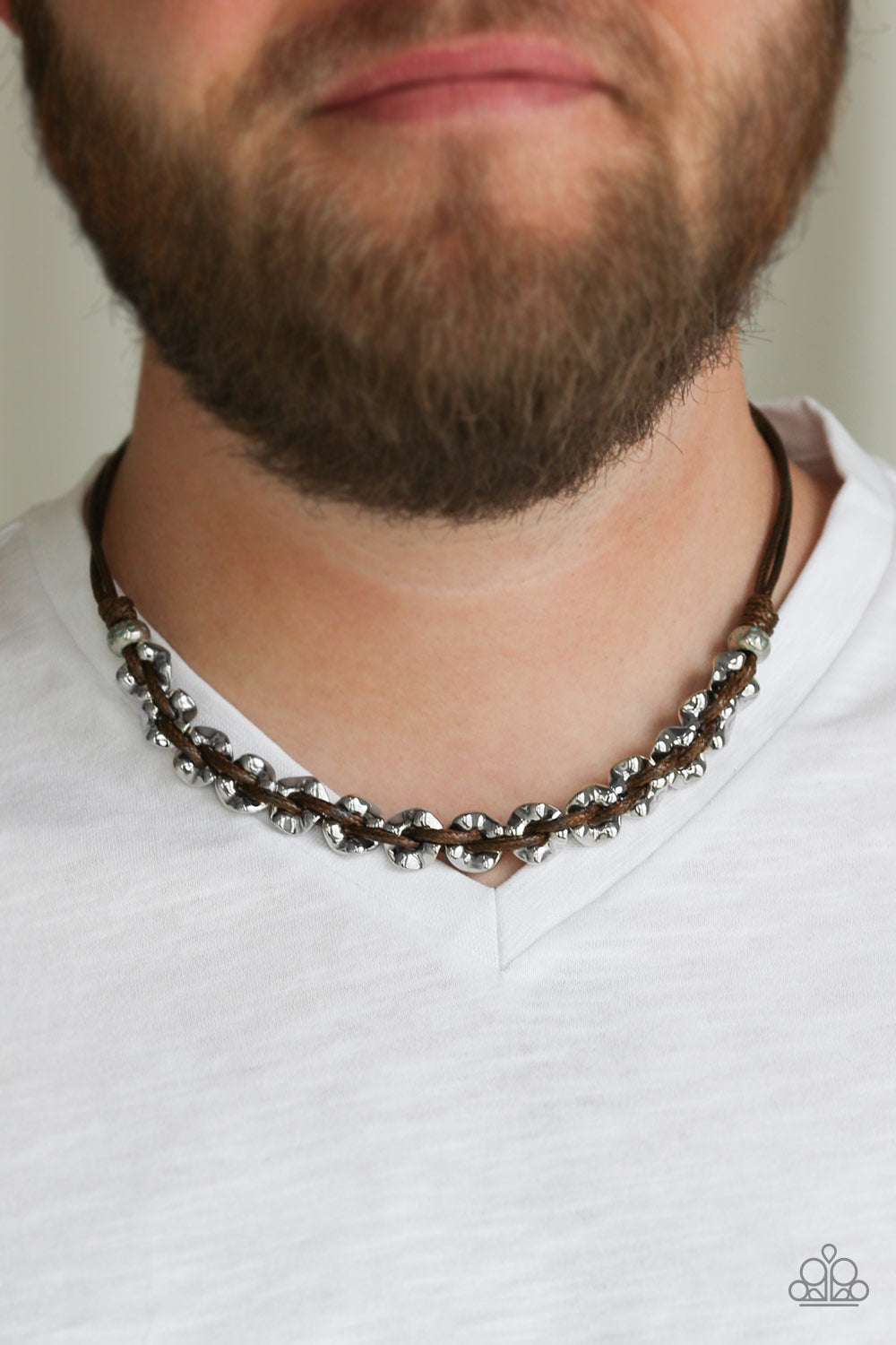 Paparazzi Joy Riding Brown Men's Short Necklace - P2MN-URBN-018ON