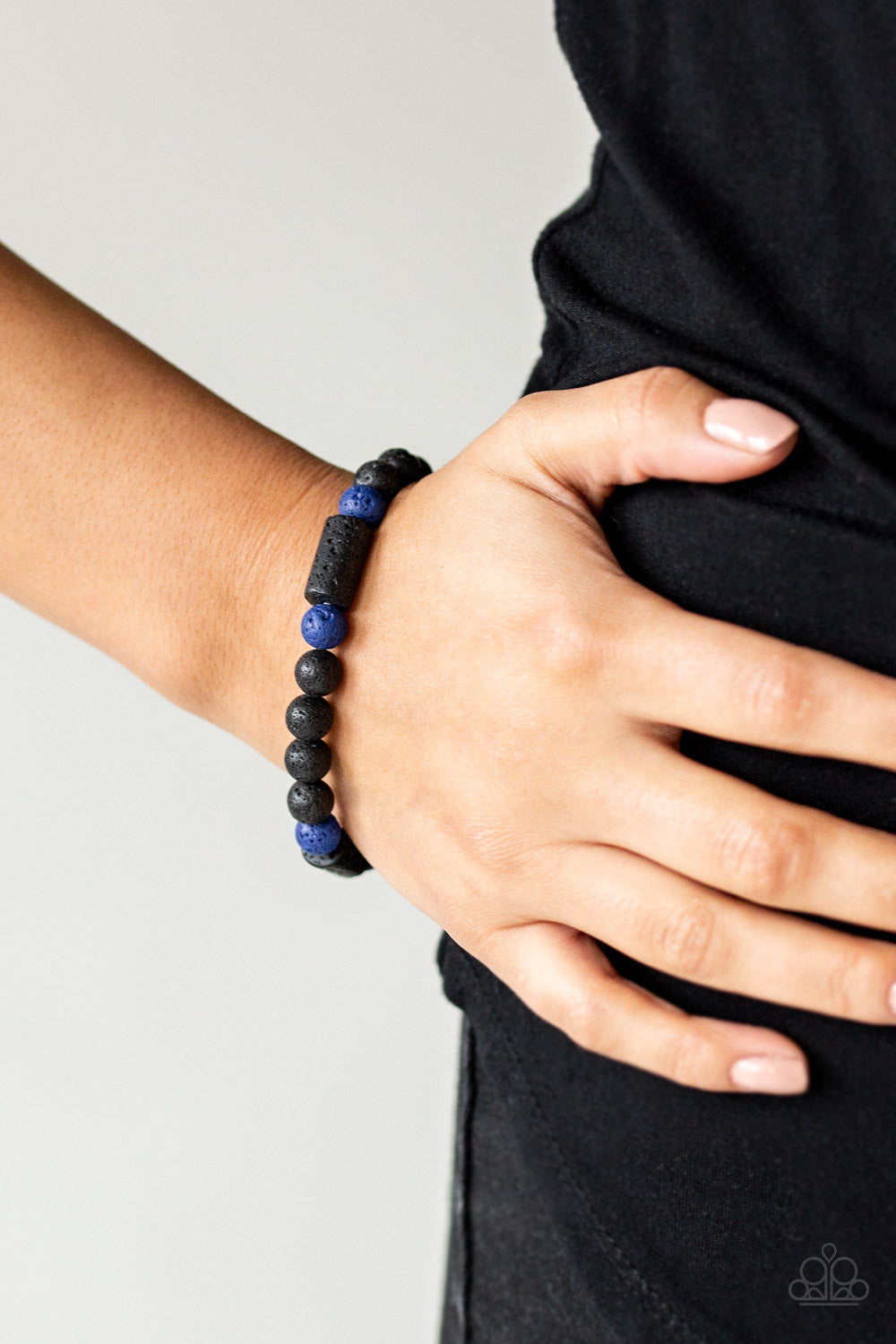 Paparazzi Just Chillax Blue Stretch Bracelet - P9SE-URBL-270XX