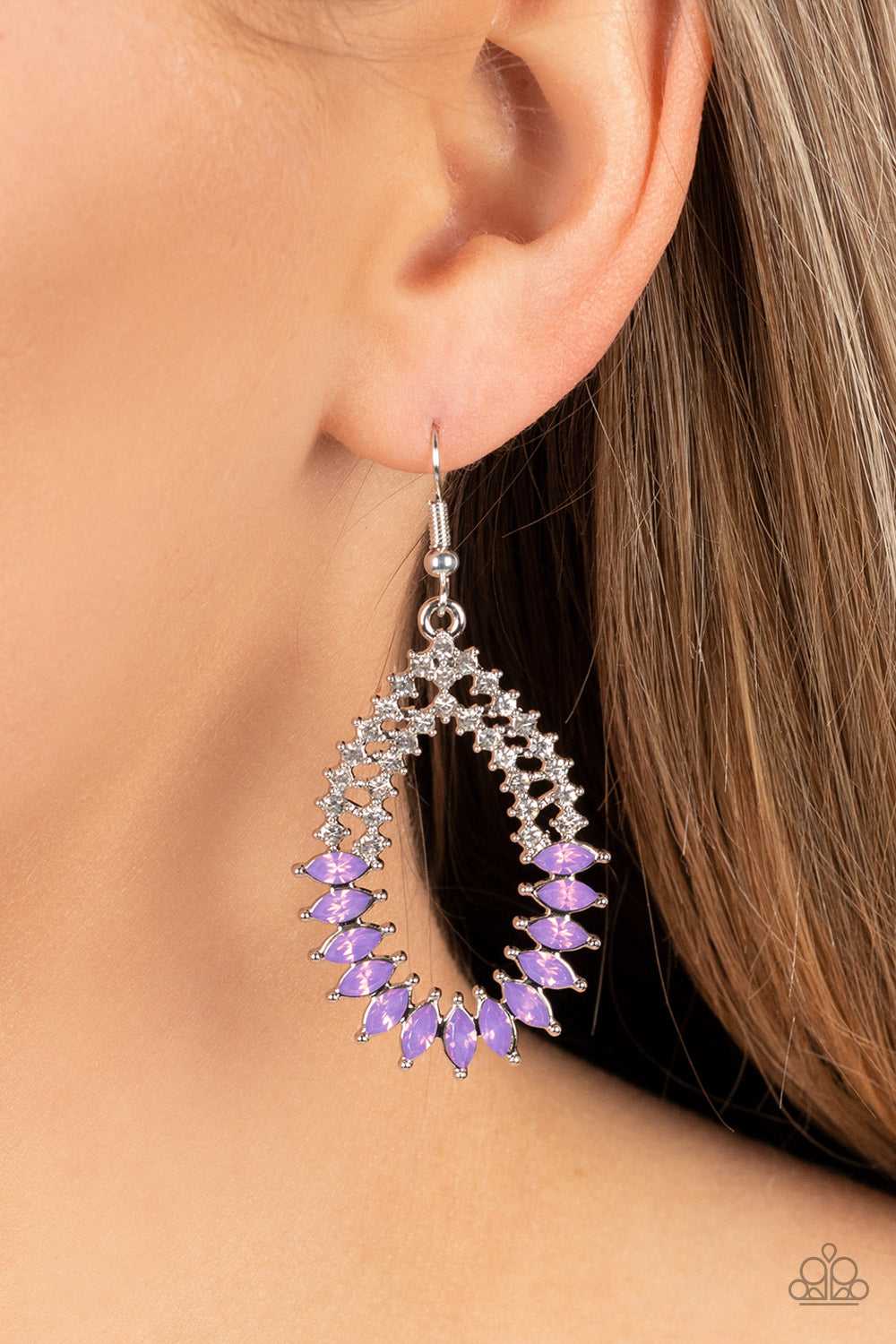 Paparazzi Lucid Luster Purple Fishhook Earrings - P5RE-PRXX-197XX