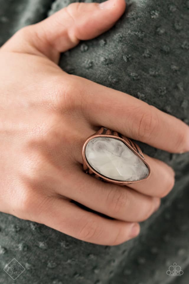 Paparazzi Magically Mystified Copper Ring - Fashion Fix Glimpses of Malibu January 2021