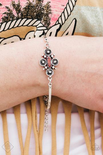 Paparazzi Mesa Flower Brown Clasp Bracelet - Fashion Fix Exclusive Sunset Sightings May 2018