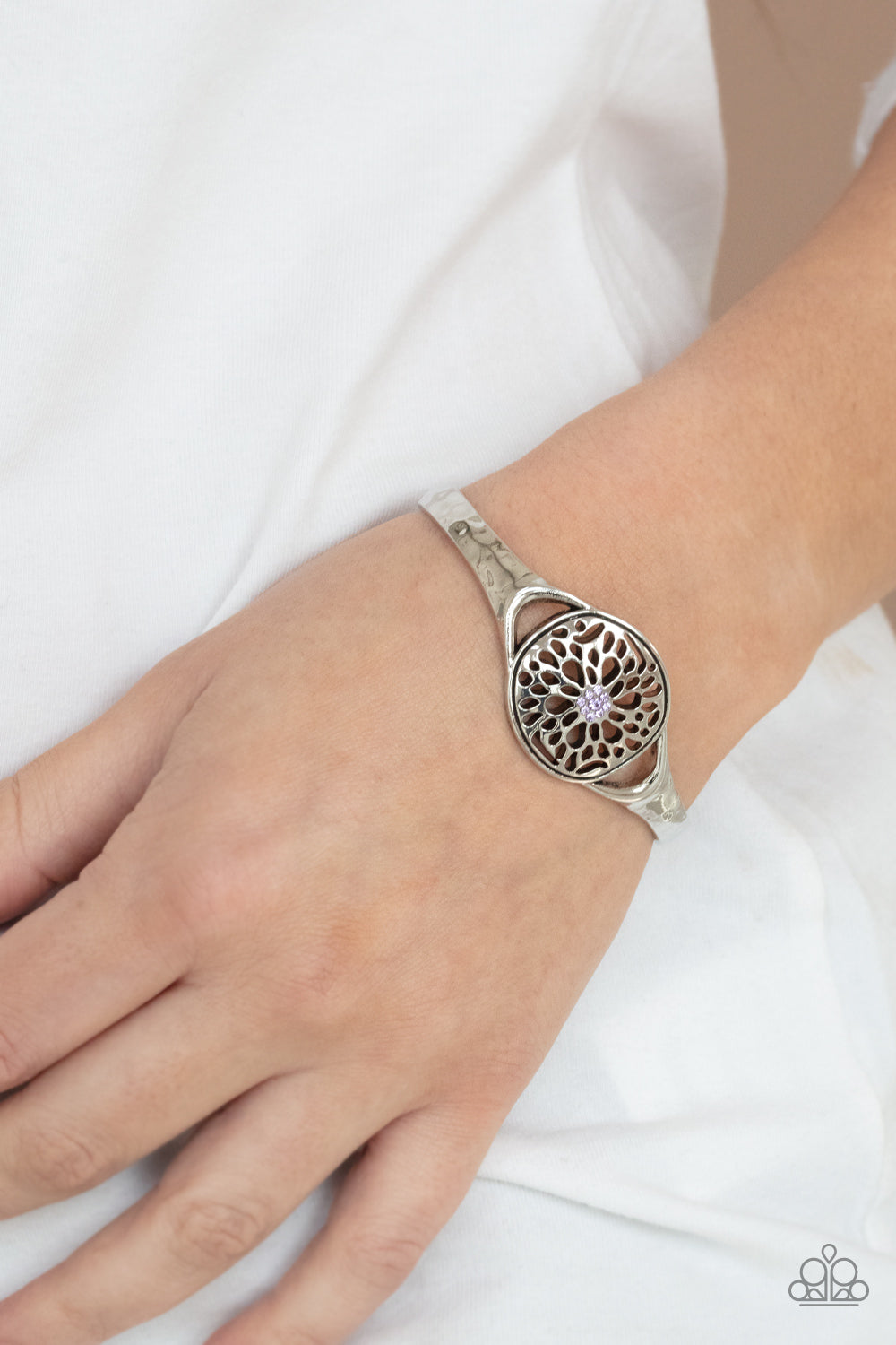 Paparazzi Modern Meadow Purple Cuff Bracelet - P9WH-PRXX-235XX